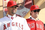 Los Angeles Angels of Anaheim  CA - December 10: Newly Signed Albert Pujols and CJ Wilson