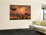 A Futuristic Military Outpost on the Moon of a Distant Alien World