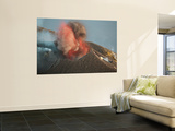 Strombolian Eruption of Stromboli Volcano Producing Ash Cloud  Volcanic Bombs and Lava  Italy