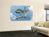 A Brazilian Air Force Embraer A-1B  French Air Force Rafale  and US Air Force F-16C Fighting Falcon