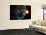 A Laser Anti-Asteroid Defense System Built on an Extraterrestrial World