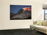 Glowing Lava Dome During Eruption of Soufriere Hills Volcano  Montserrat  Caribbean