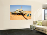 A M109 Howitzer Destroyed by Nato Forces in the Desert Outside Benghazi  Libya