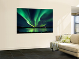 Aurora Borealis over Tjeldsundet in Troms County  Norway
