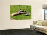 A British Army Arctic Warfare Magnum L115A3 Sniper Rifle