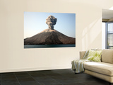 Ash Cloud from Vulcanian Eruption of Anak Krakatau Volcano  Sunda Strait  Java  Indonesia