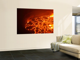 Lava Lake in Summit Caldera  Nyiragongo Volcano  Democratic Republic of the Congo