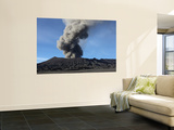 Eruption of Ash Cloud from Mount Bromo Volcano  Tengger Caldera  Java  Indonesia
