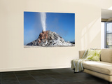 White Dome Geyser Erupting  Upper Geyser Basin Geothermal Area  Yellowstone National Park