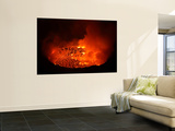 Lava Lake in Pit Crater  Nyiragongo Volcano  Democratic Republic of Congo