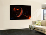 A Scene Portraying the Early Stages of a Solar System Forming