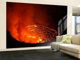 Lava Lake in Pit Crater  Nyiragongo Volcano  Democratic Republic of Congo