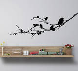 Bird On A Branch Medium (Left)-Black