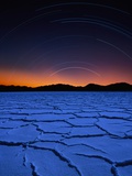 Star Trails Over Salt Pan
