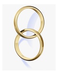 Two interlocked wedding rings