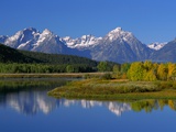 Teton Mountain Range Reflected in the Snake River