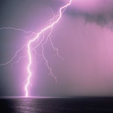 Lightning across the sea