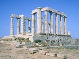 Poseidon Temple in the Sounion National Park   Attica  Greece
