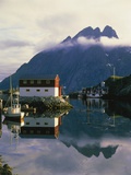 Village on the island of Flakstad  Norway