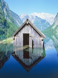 Fisherman's house in the Ober Lake  Bavaria  Germany