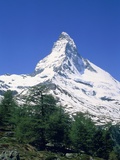 Matterhorn  with snow covered peak  Switzerland  Zermatt