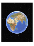 Globe against starfield