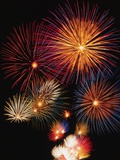 Night Sky Filled with Fireworks