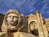 Sculpture of Medusa's Head at Leptis Magna