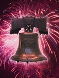 The Liberty Bell and Fireworks