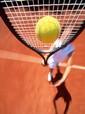 Woman playing tennis