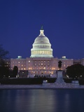 Illuminated Capitol at night  Washington DC