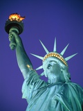 Statue of Liberty in New York City at dusk