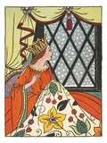 Book Illustration of the Queen in the Ebony Window by Bess Livings