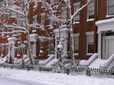 Brownstones in Blizzard