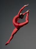 Ballet Dancer in Red Leotard