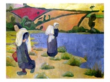 Washerwomen at the Laita River  near Pouldu