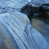 Strata in Rock Formation Along Verzasca River