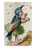 Illustration of Child Dressed in Bird of Paradise Costume