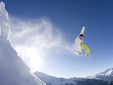 Snowboarder in French Alps
