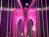 Brooklyn Bridge Lit Purple