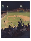 Illustration of First Major League Game Played Under Floodlights by HM Molt-Smith