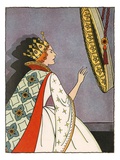 Illustration of the Evil Queen Before the Mirror by Bess Livings