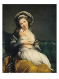 Self-Portrait in a Turban with Her Child