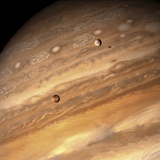 Io and Europa over Jupiter