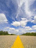 Empty Alaska Highway in Canada