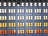 Sunset Reflection From Office Building Windows