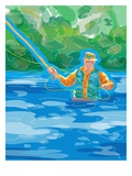 Man Fly Fishing