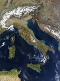 Italian Peninsula With Sicily and Corsica