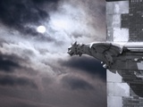Gargoyle on Building at Night