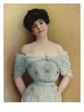 Early 20th-Century Illustration of a Pinup Girl